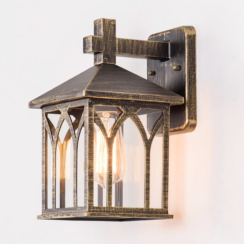 Aluminum Glass Cubic Garden Outdoor Light
