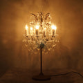 Crystal Candelabra Rust 6-Light Table Lamp