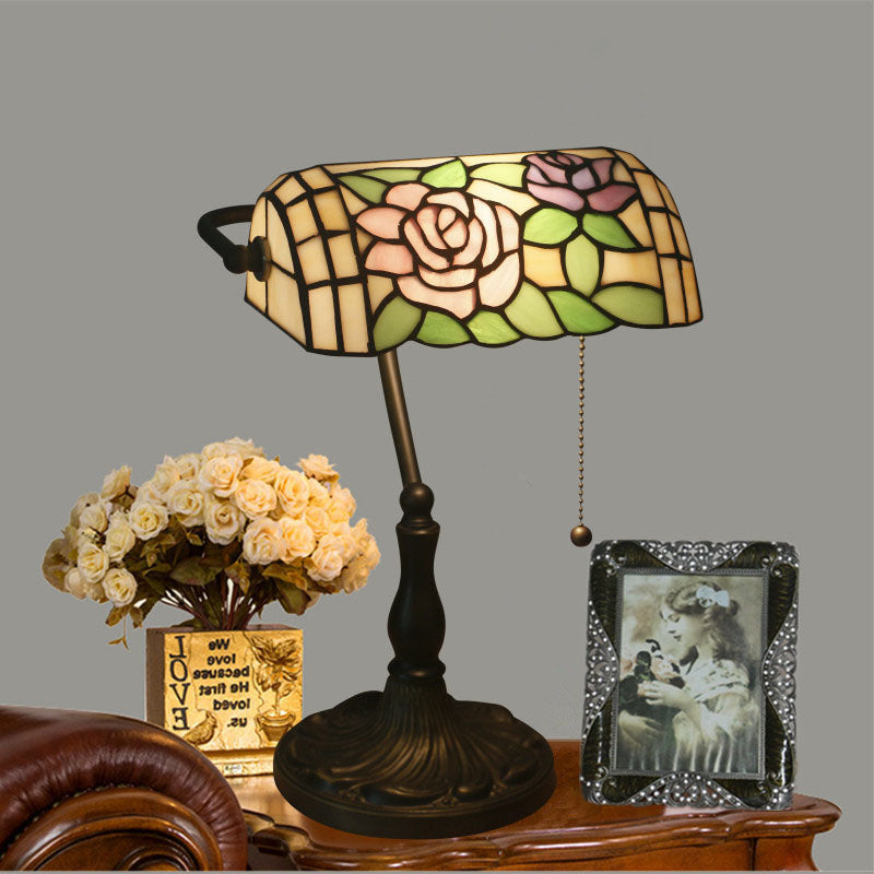 Half Cylinder Rose Zinc Table Lamp