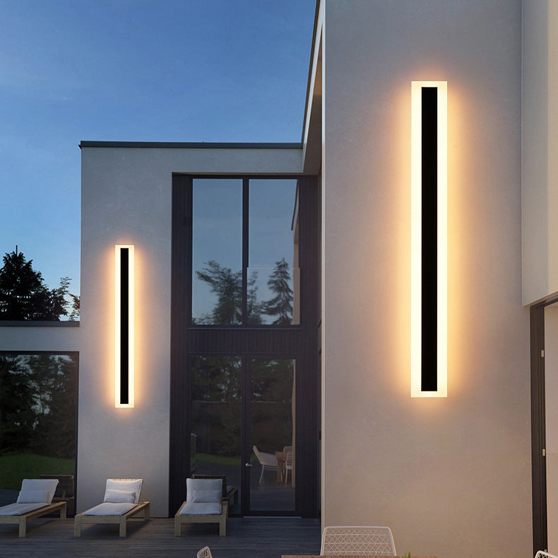Long Rectangular Aluminum Acrylic Outdoor Light