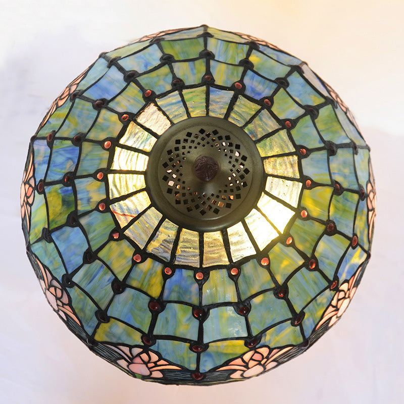 Tulip Stained Glass Dome 2-Light Floor Lamp