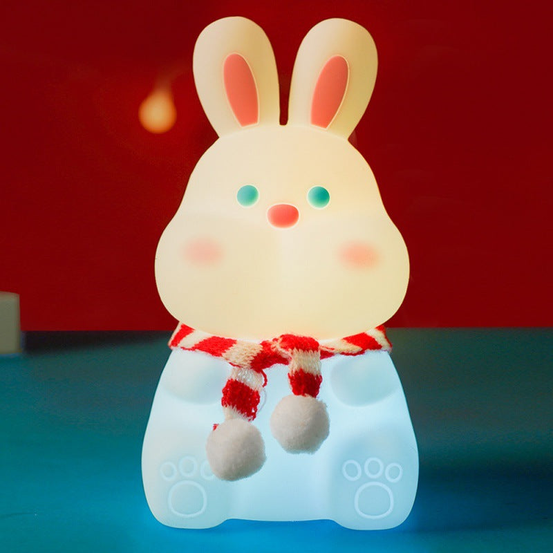 Cartoon Rabbit Silicone Pat Table Lamp