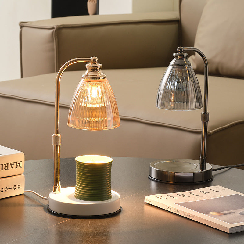 Iron Conical Glass Melting Table Lamp