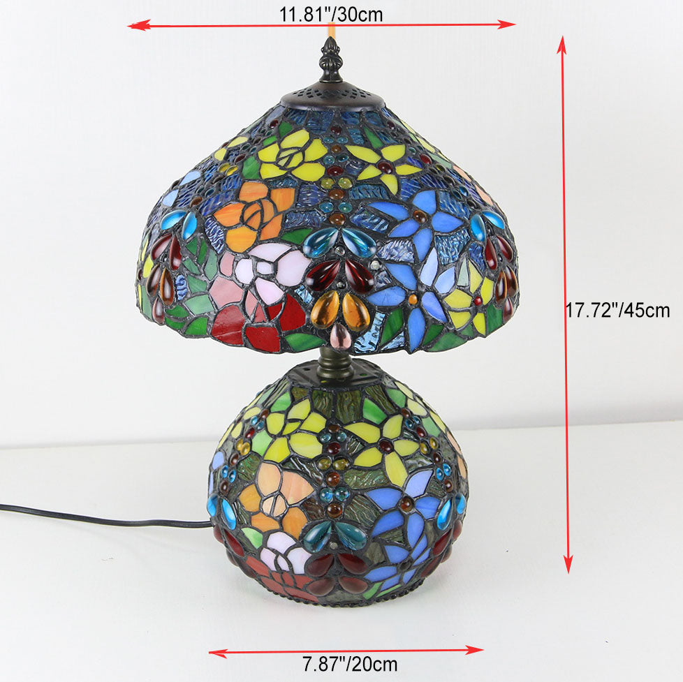 Floral Beads Round 2-Light Table Lamp