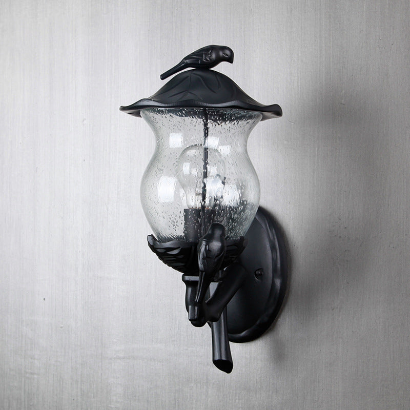 Gourd Bird Aluminum Glass Outdoor Light