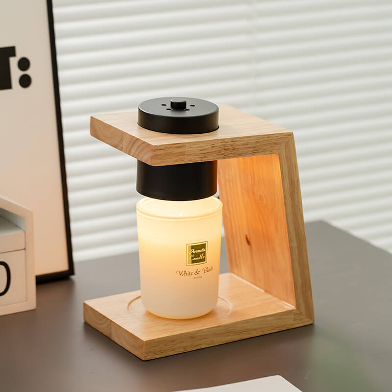 Solid Wood Head Melting Table Lamp