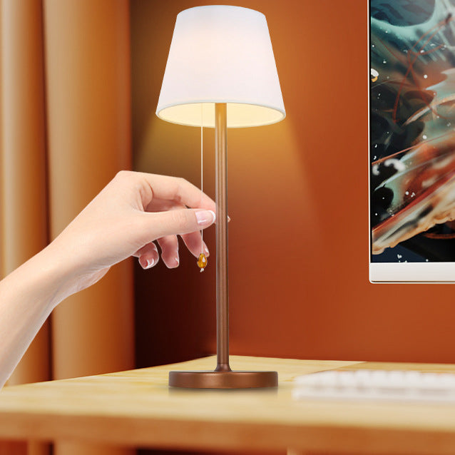Fabric Aluminum Plastic Silica Table Lamp