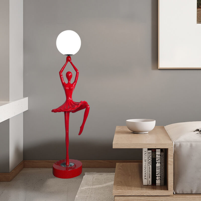 Ballet Girl Shape Orb Floor Lamp