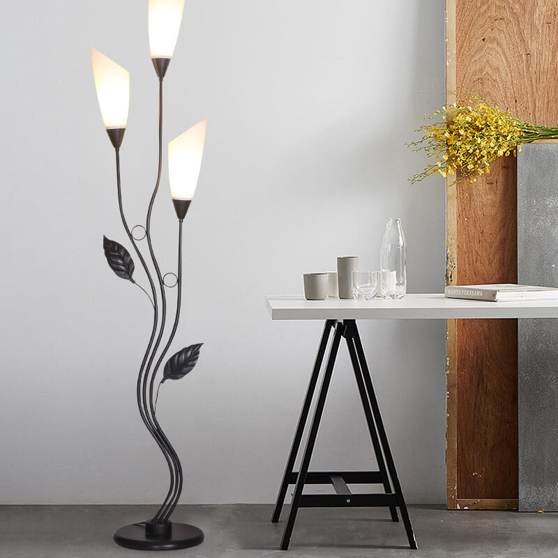 Retro Creative Acrylic Flower Floor Lamp
