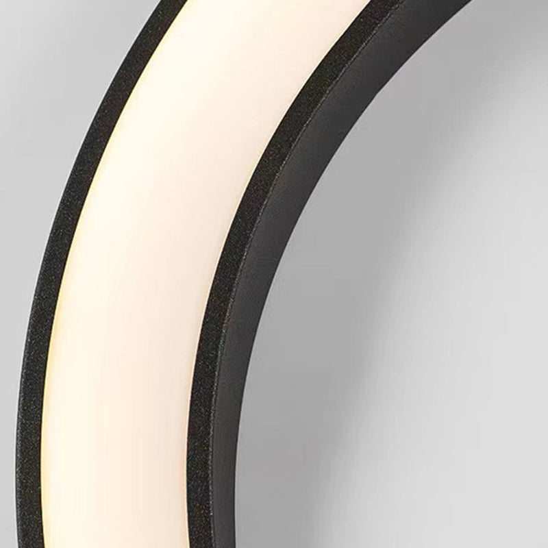 Crescent Circle Stainless Steel Outdoor Light