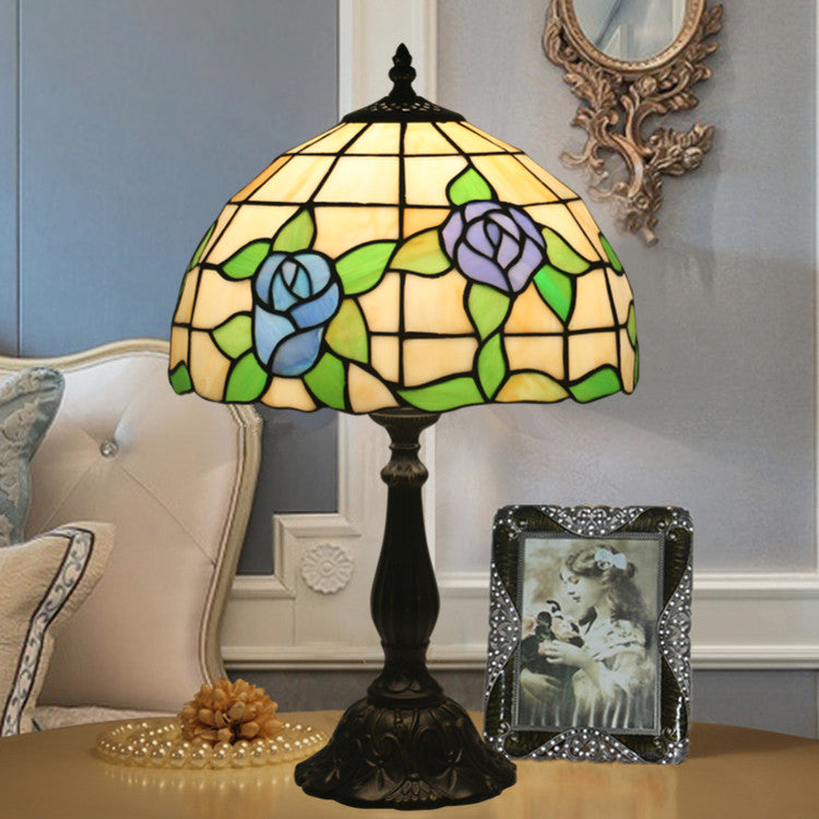 Round Dome Flower Zinc Table Lamp