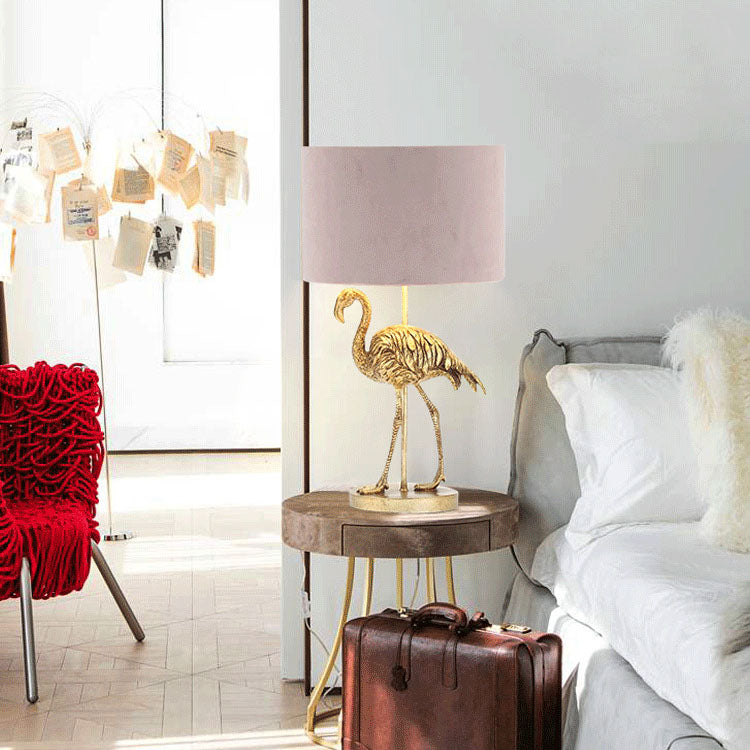 Flamingo Resin Fabric Table Lamp