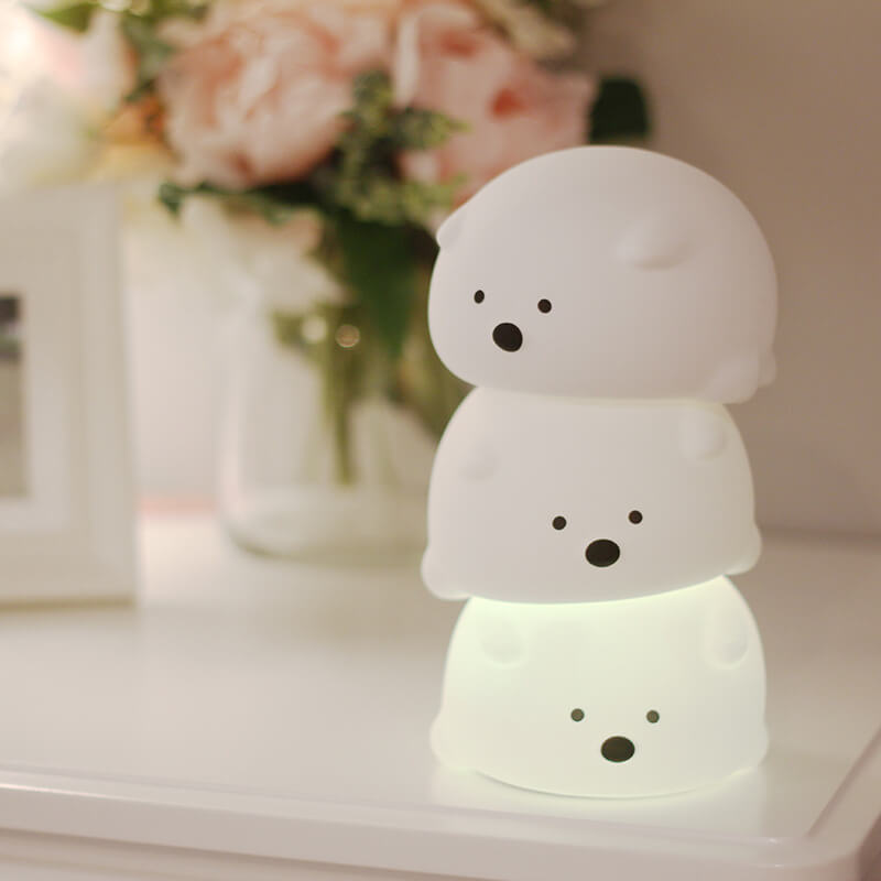 Cartoon Bear Silicone Kids Table Lamp
