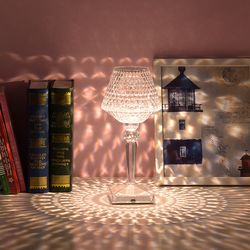 Crystal Wine Glass Acrylic Table Lamp