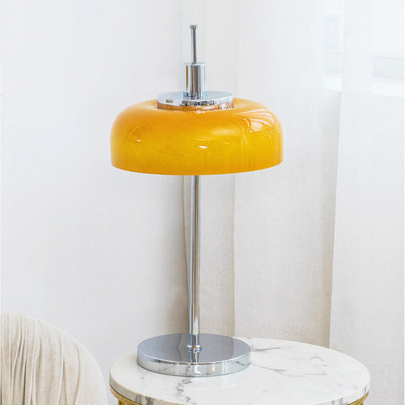 Orange Iron Glass 3-Light Table Lamp