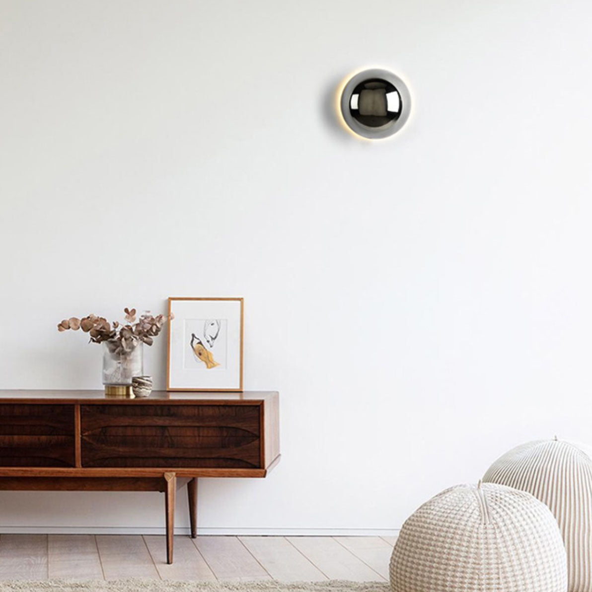 Meteorite Semicircle Metal Bedroom Wall Lamp
