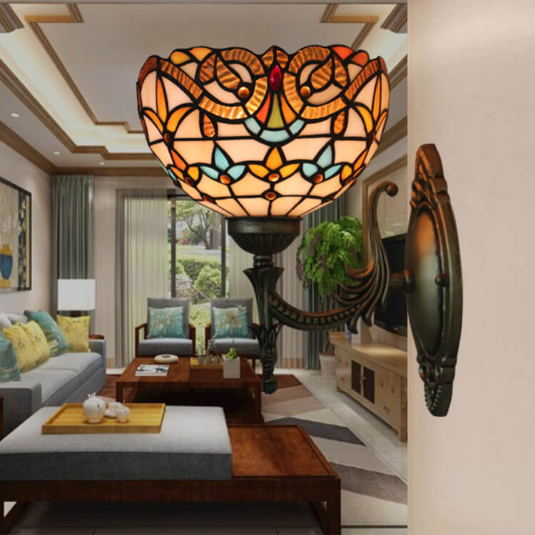 Flora Stained Glass Wall Lamp