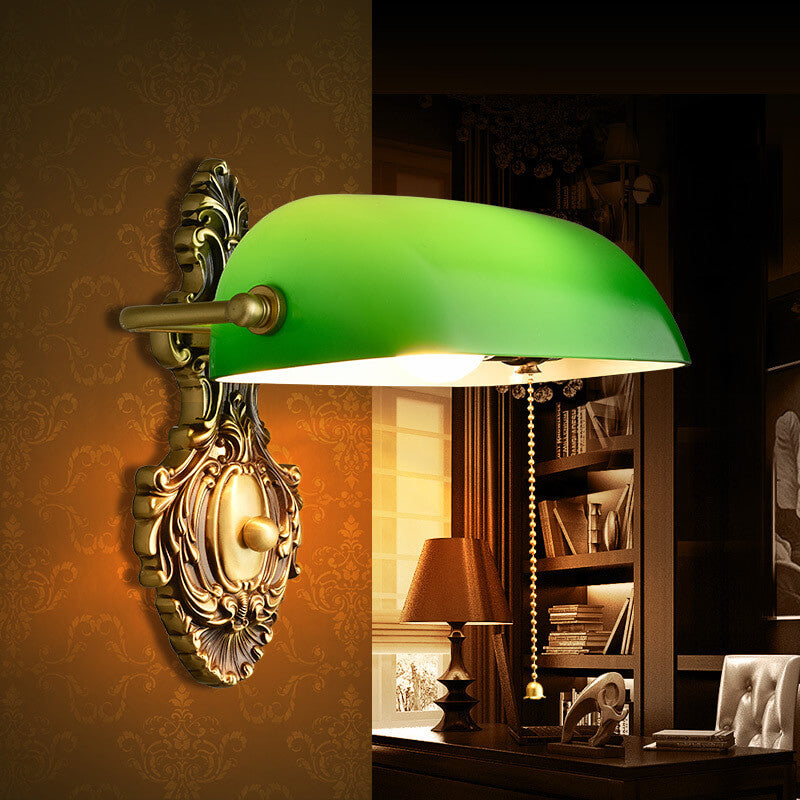 Copper Green Glass Wall Lamp