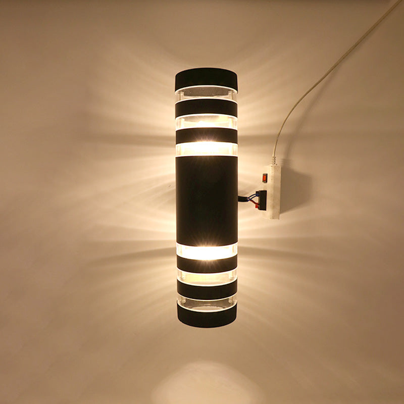 Aluminum Iron Acrylic Glass 2-Light Outdoor Light