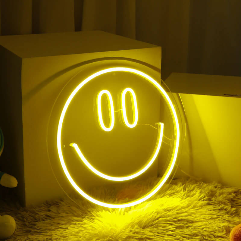 Neon Smiley Silicone Atmosphere Floor Lamp