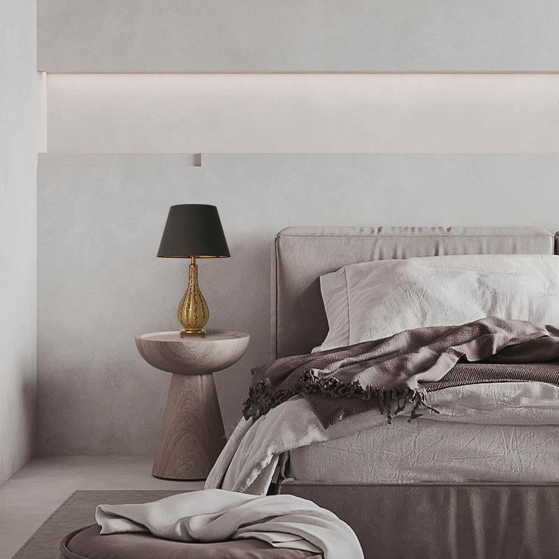 Vase Trapezoidal Ceramic Fabric Table Lamp