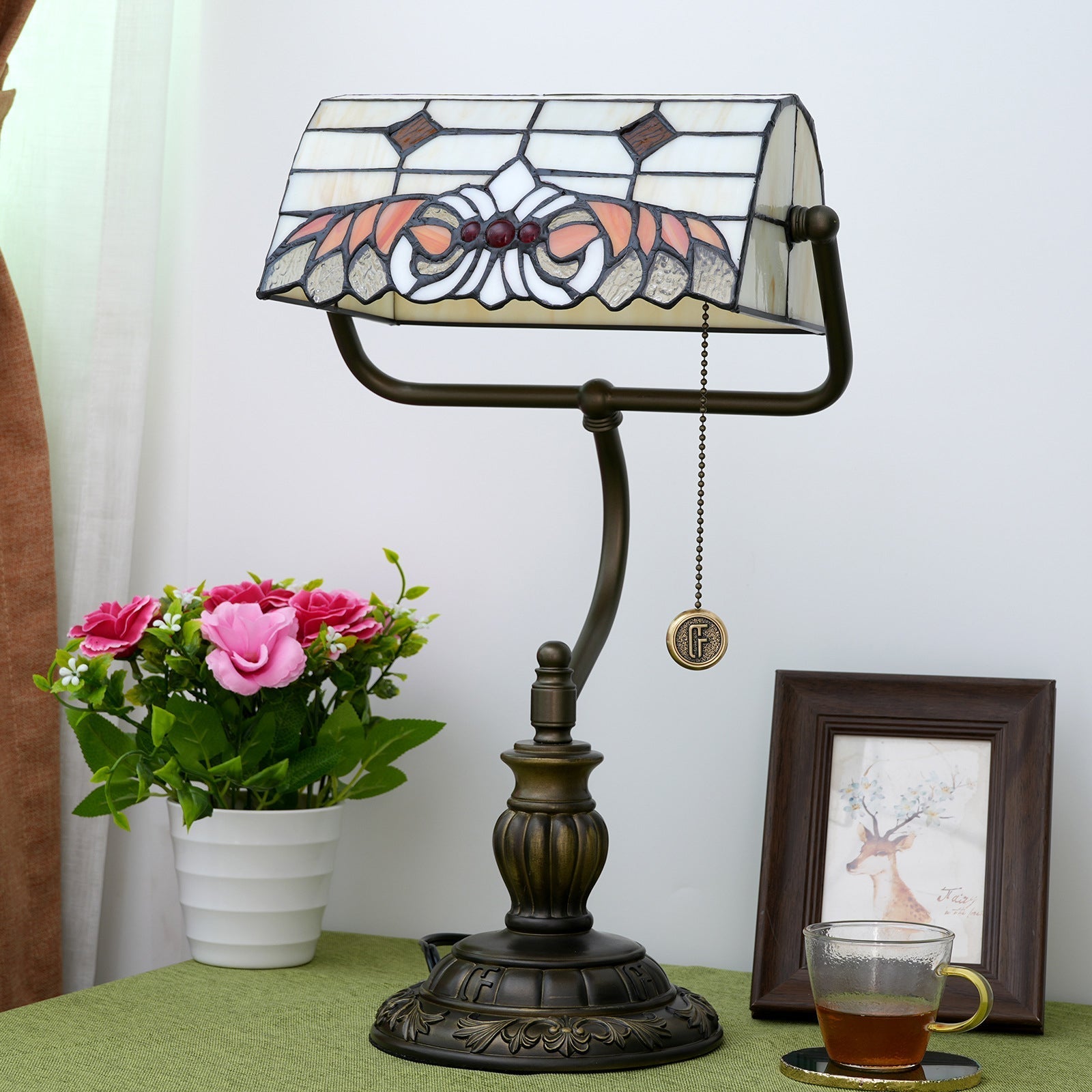 Angel Wings Stained Glass Table Lamp