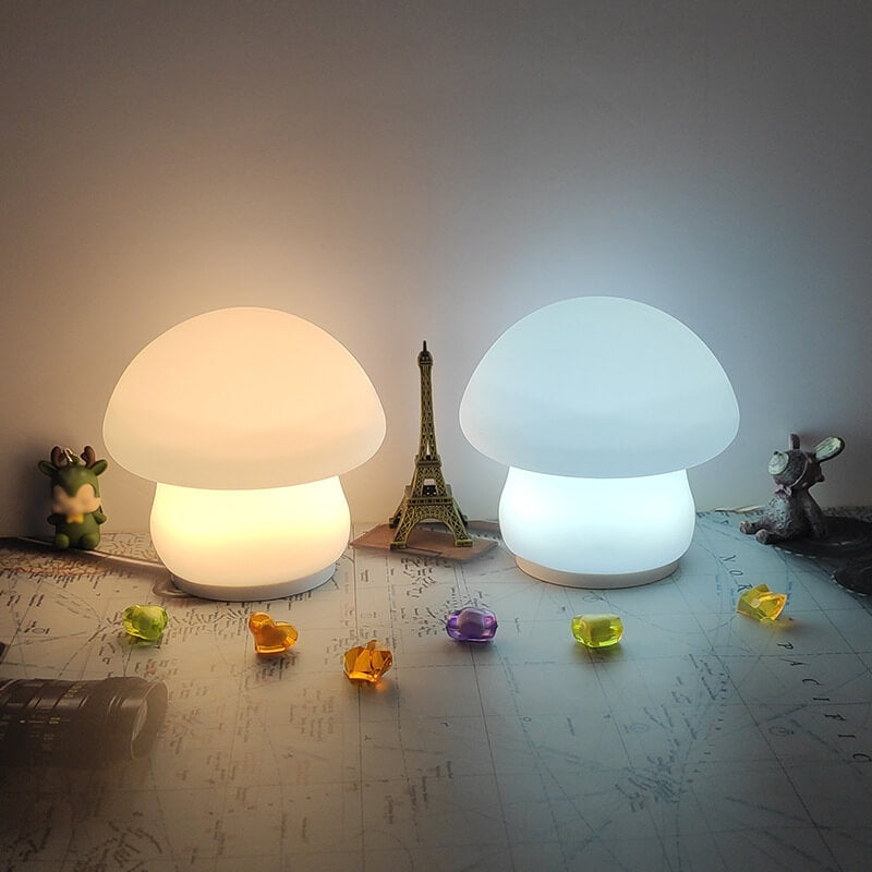 Mushroom Pure White Silicone Table Lamp