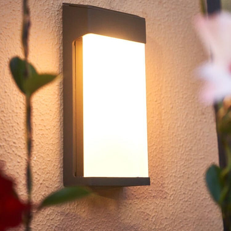 Square Frosted Glass Outdoor Light