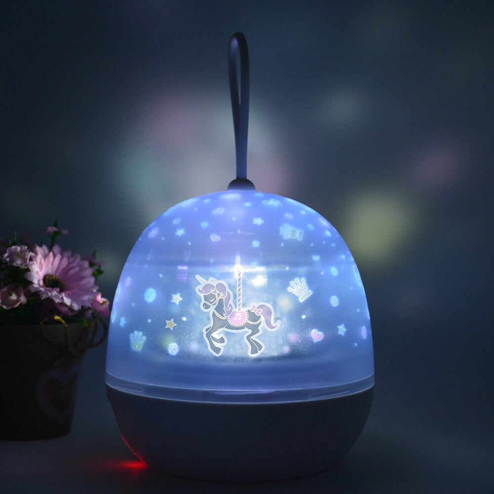 Rotating Star Ambient Rechargeable Table Lamp