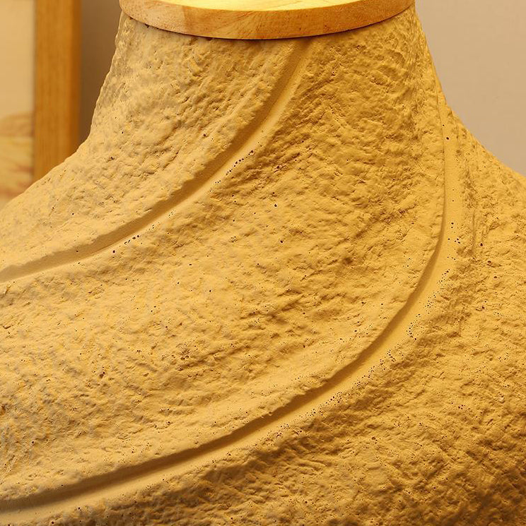Cone Fabric Concrete Vase Table Lamp