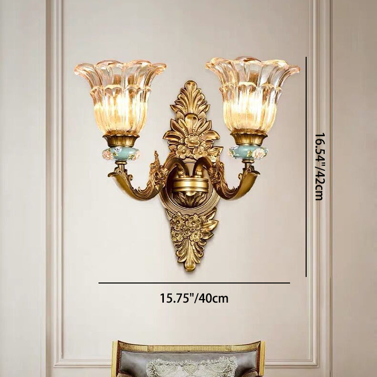 Resin Zinc Alloy Glass Wall Lamp