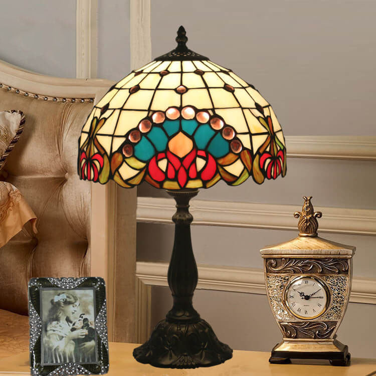 Baroque Gem Stained Glass Table Lamp