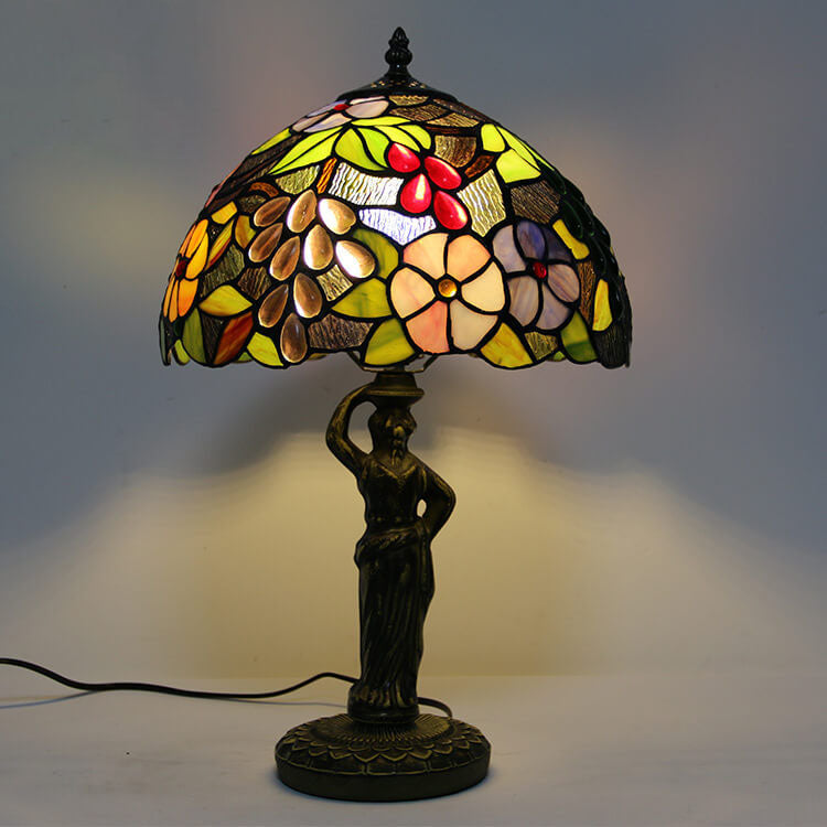 Grape Glass Metal Resin Table Lamp