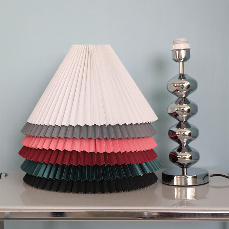 Pleated Paper Hardware Home Table Lamp