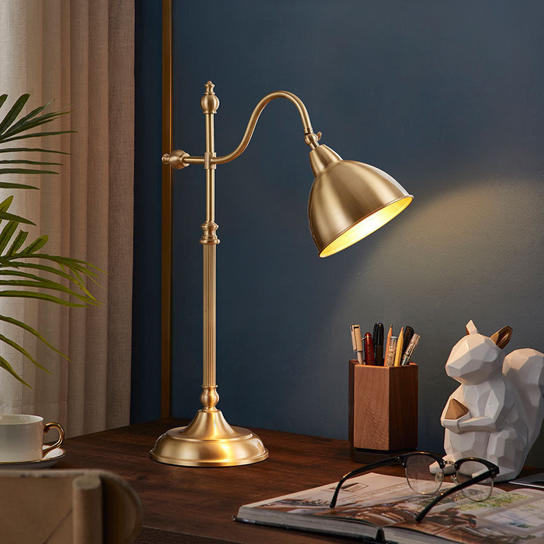 Arch Semi-Circular Full Copper Table Lamp