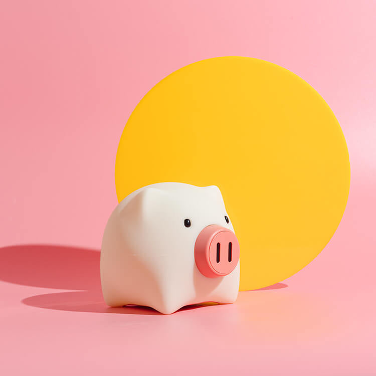 Cute Pig Touch Timer Table Lamp