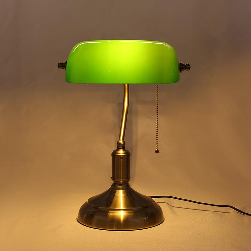 Green Glass Zipper Switch Table Lamp
