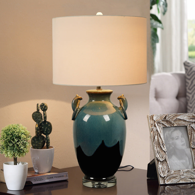 Minimal Ceramic Cloth Table Lamp