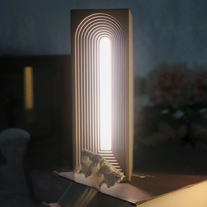 Rectangular Cement Table Lamp
