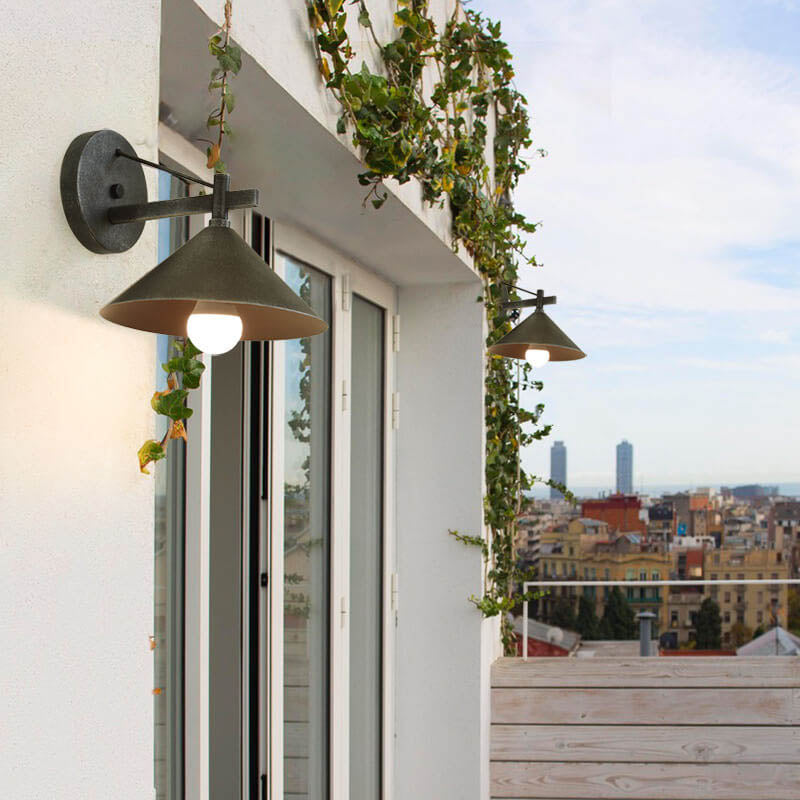 Tapered Iron Patio Outdoor Light