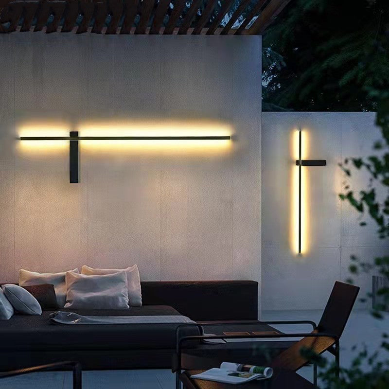 One Word Long Iron Outdoor Light