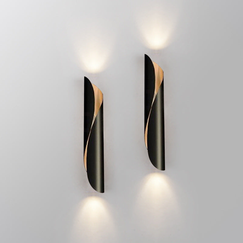 Strip Spiral Iron Hallway 2-Light Wall Lamp