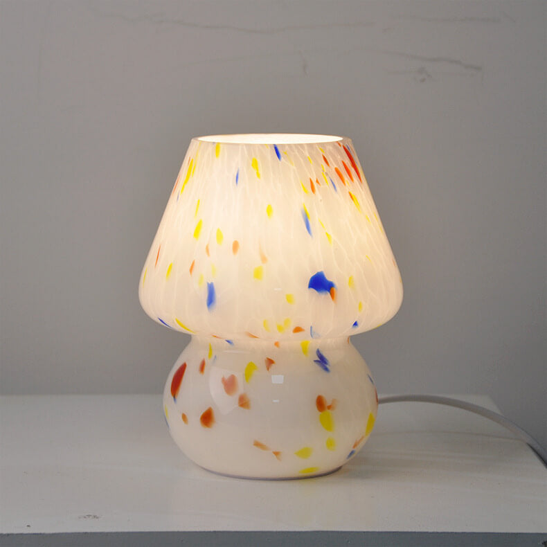 Watercolor Mushroom Glass Table Lamp