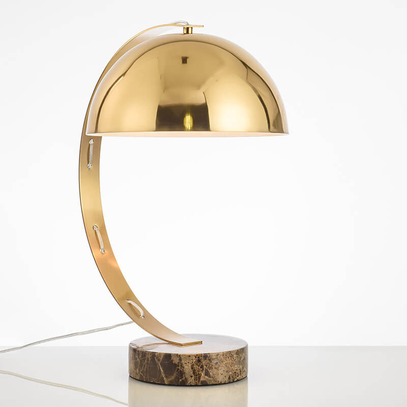 Bending Gold Hardware Marble Table Lamp