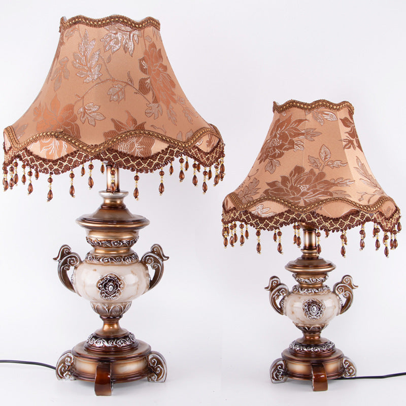 Vase Resin Fabric Bedroom Table Lamp