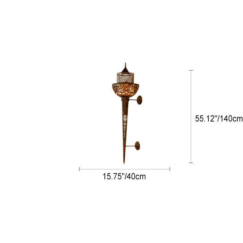 Ethnic Style Wrought Iron 4-Light Wall Lamp