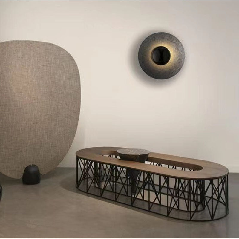 Round Iron Living Room Wall Lamp