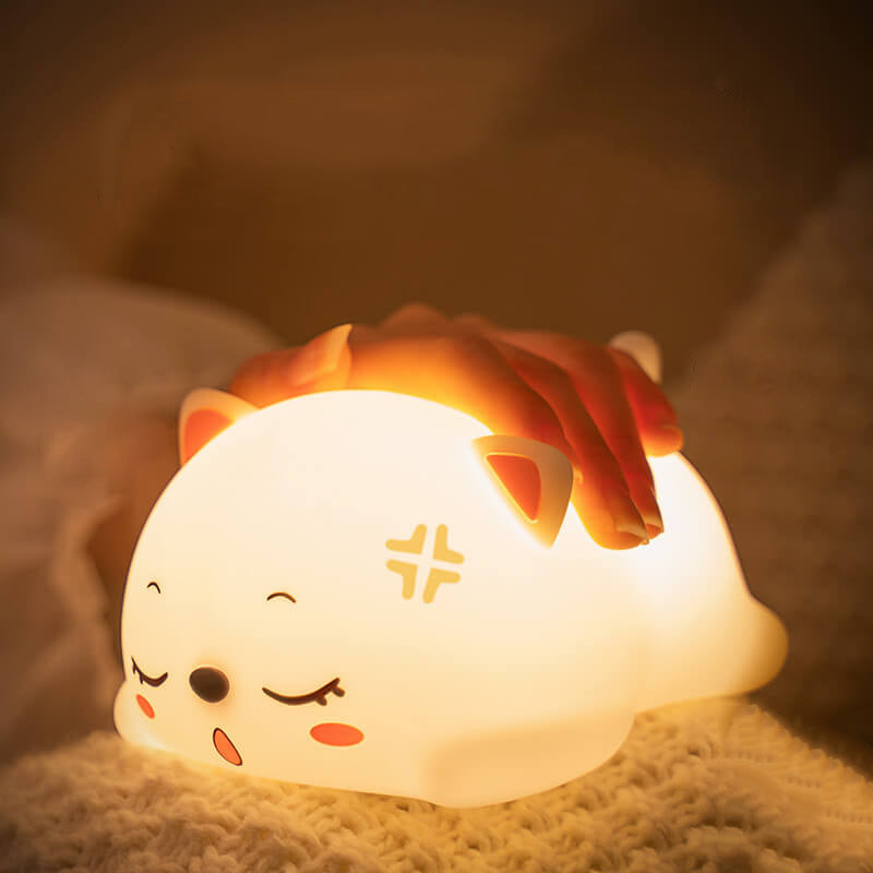 Lovely Cat Silicone Pat Table Lamp