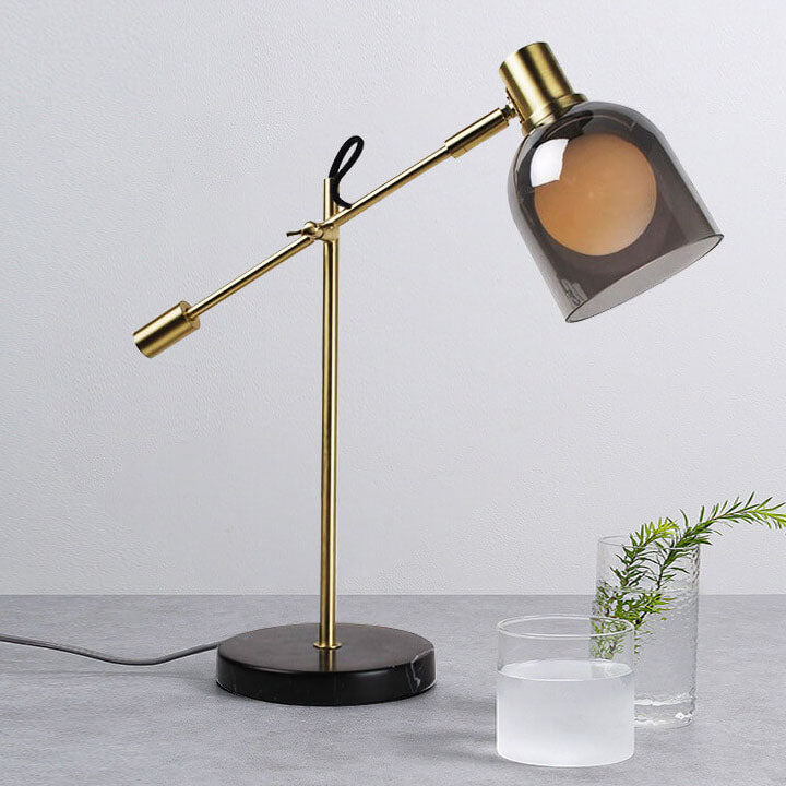 Iron Glass Cup Marble Table Lamp