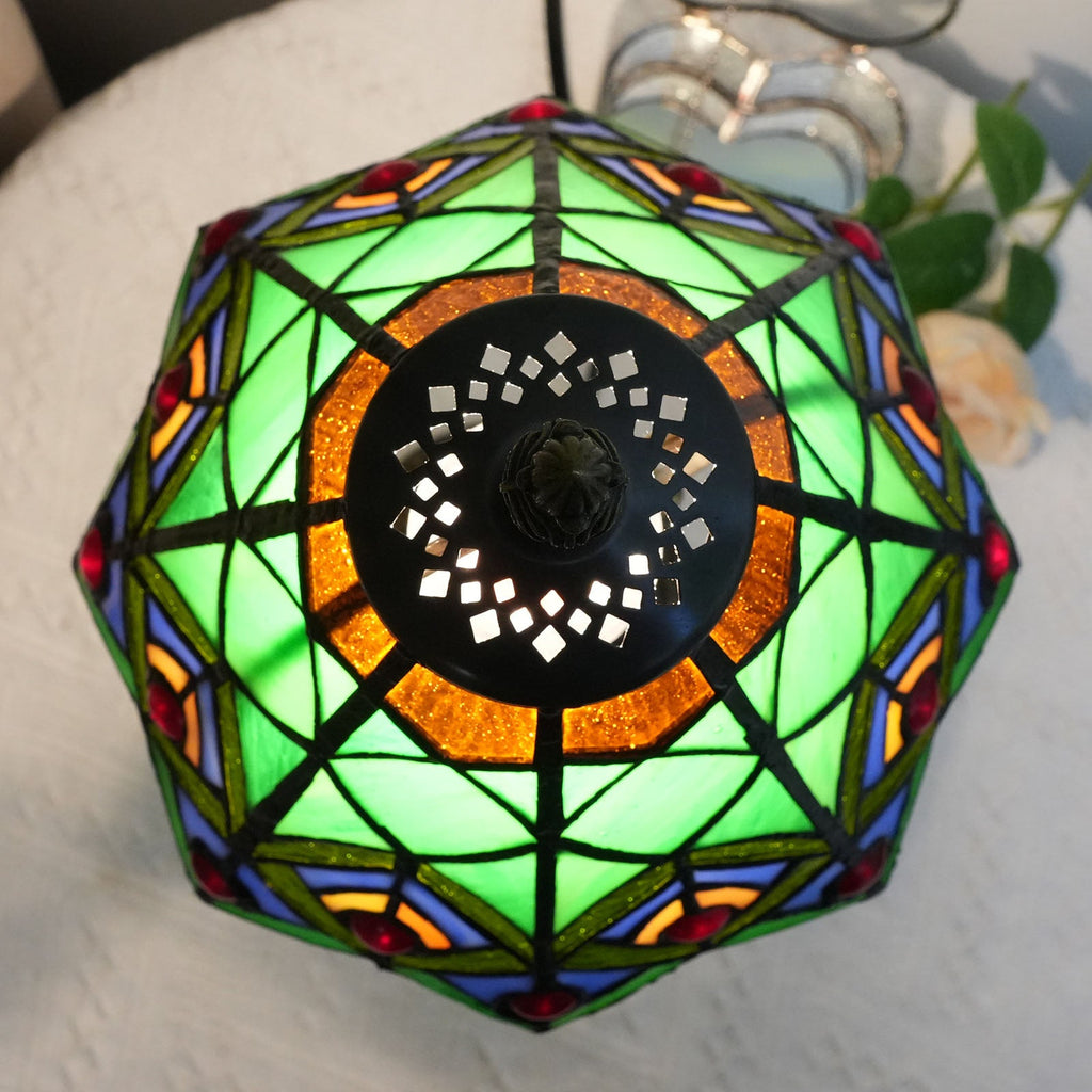 Resin Glass Conic Bead Table Lamp